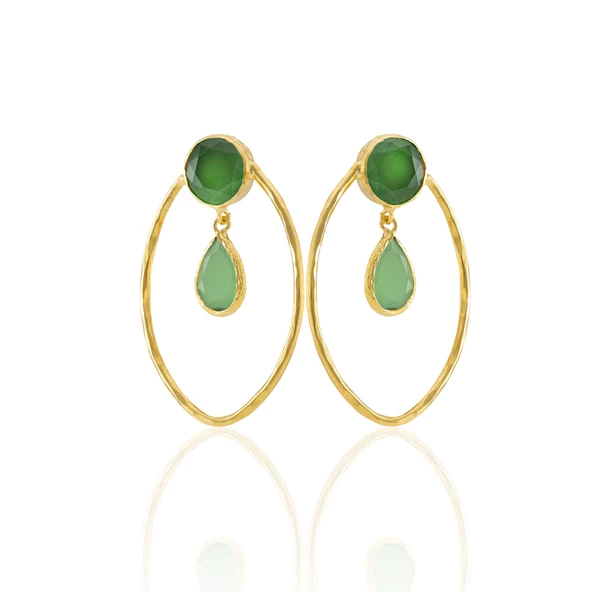 Kadir Jewellery 22 Ayar Altın Kaplama Vintage Küpe -El İşçiliği Ve Hipoalerjenik Küpe ürün görseli 1