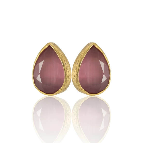 Kadir Jewellery 22 Ayar Altın Kaplama Kadın Minimal Küpe -El İşçiliği Ve Hipoalerjenik Küpe ürün görseli 1