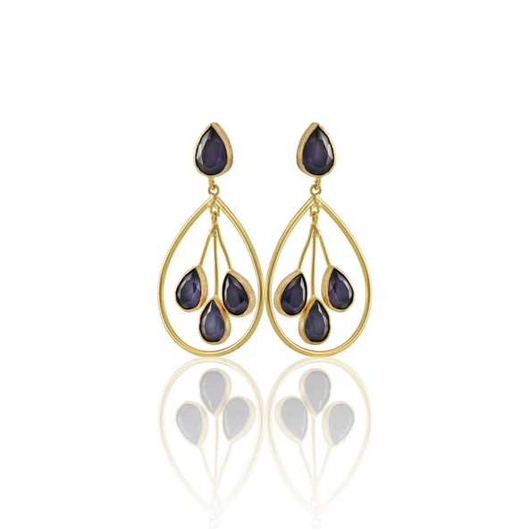 Kadir Jewellery 22 Ayar Altın Kaplama Kadın Sallantılı Küpe -El İşçiliği Ve Hipoalerjenik Küpe ürün görseli 1