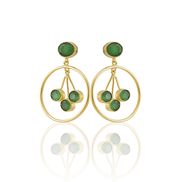 Kadir Jewellery 22 Ayar Altın Kaplama Vintage Küpe -El İşçiliği Ve Hipoalerjenik Küpe ürün görseli 1