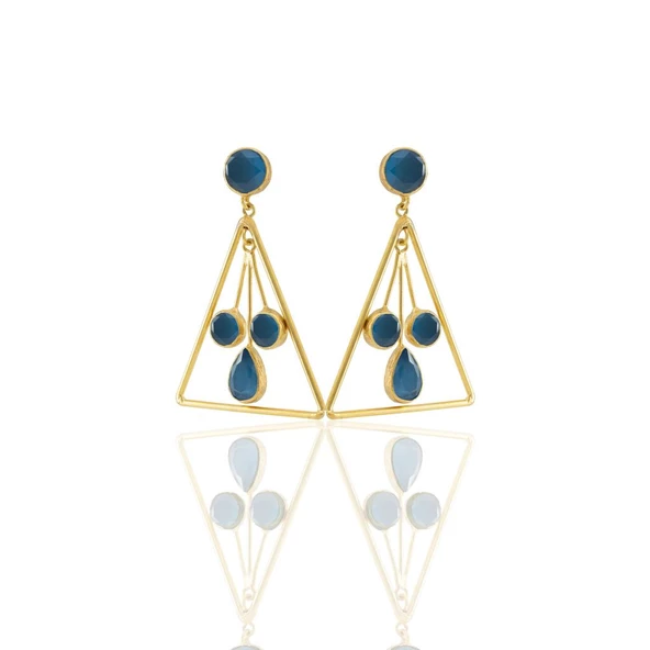 Kadir Jewellery 22 Ayar Altın Kaplama Kadın Sallantılı Küpe -El İşçiliği Ve Hipoalerjenik Küpe ürün görseli 1