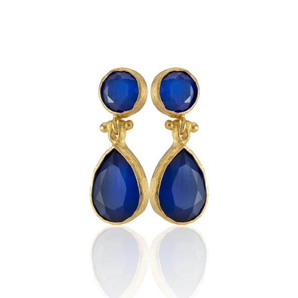 Kadir Jewellery 22 Ayar Altın Kaplama Vintage Küpe -El İşçiliği Ve Hipoalerjenik Küpe ürün görseli 1