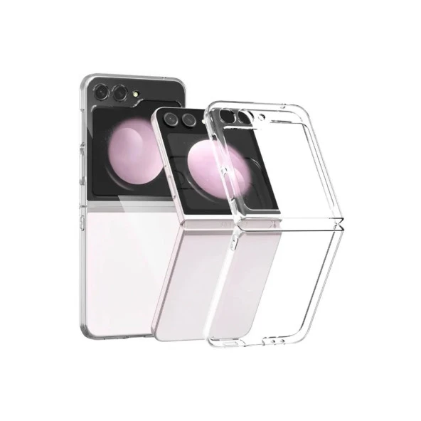 Newface Galaxy Z Flip 5 Uyumlu Premium Kılıf TPU Silikon Şeffaf ürün görseli 1