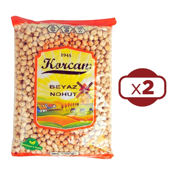 Korcan Beyaz Nohut 1 kg 8 mm x 2 Adet ürün görseli 1