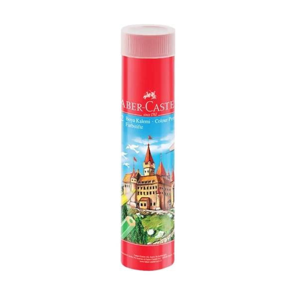 FABER-CASTELL KURU BOYA 12 RENK METAL TÜP (116512) ürün görseli 1