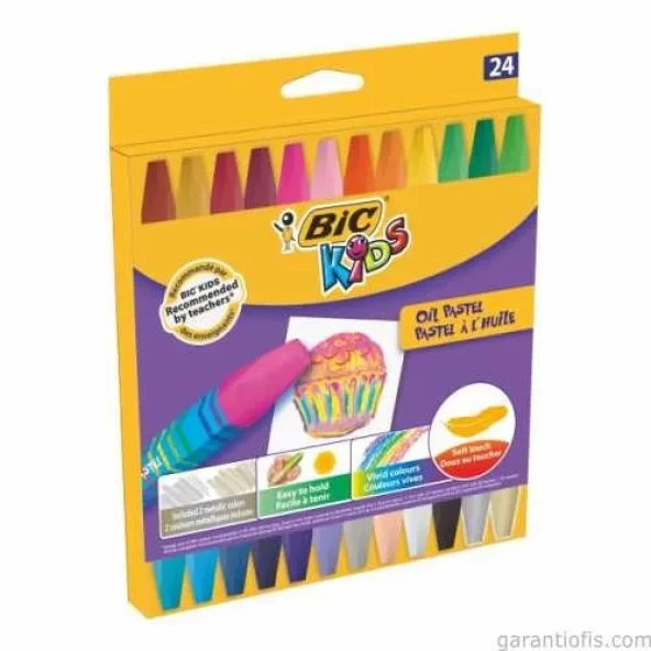 BİC KİDS 24 Renk Altıgen Yağlı Pastel Boya (926447) ürün görseli 1
