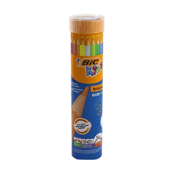BİC EVOLUTİON JUMBO KURU BOYA 12+1 RENK (958192) ürün görseli 1