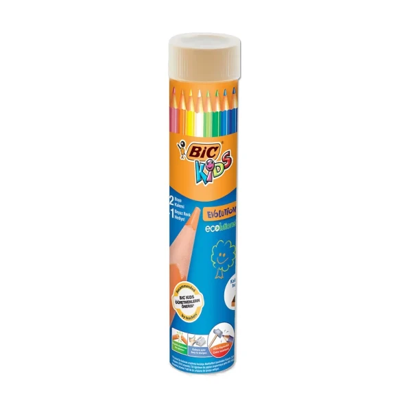 BİC EVOLUTİON KURU BOYA 12 RENK METAL TÜP (958191) ürün görseli 1