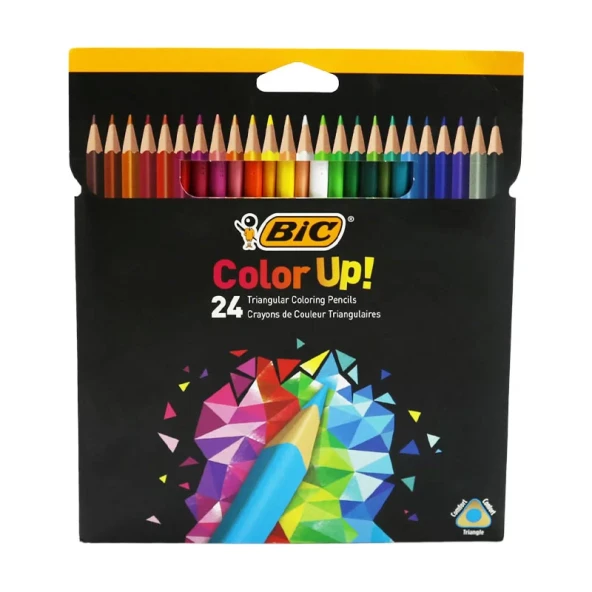 BİC COLOR UP ÜÇGEN KURU BOYA 24 RENK (950528) ürün görseli 1