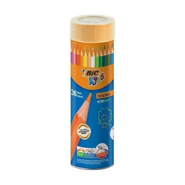 BİC EVOLUTİON KURU BOYA 36 RENK METAL TÜP (968491) ürün görseli 1