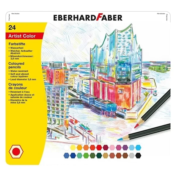 Eberhard Faber Artist Color Kuru Boya Kalem Seti 24lü 516124 ürün görseli 1