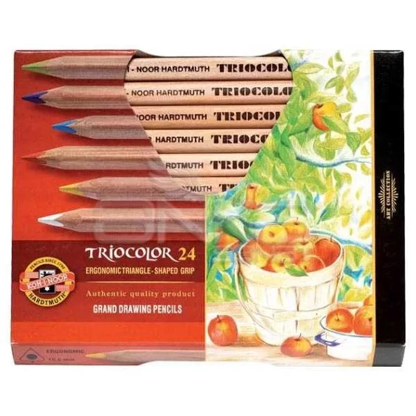 Koh-i-Noor Tricolor Grand Drawing Pencils 24lü Kuru Boya Seti (3154) ürün görseli 1