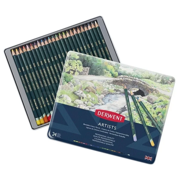 Derwent Artists Pencils Artist Kuru Boya Kalemi 24lü Set ürün görseli 1