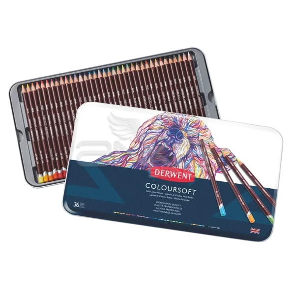 Derwent Coloursoft Kuru Boya Kalemi 36lı Set ürün görseli 1