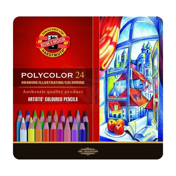 Koh-i-Noor Polycolor Kuru Boya Kalemi 24lü Set ürün görseli 1