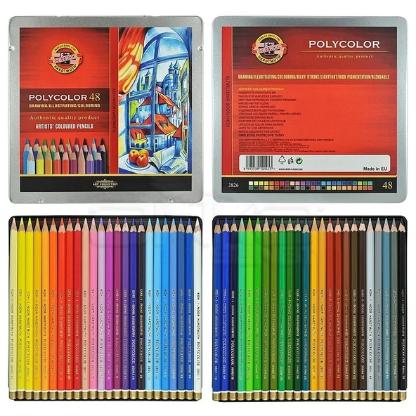 Koh-i-Noor Polycolor Kuru Boya Kalemi 48li Set ürün görseli 1