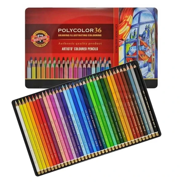 Koh-i-Noor Polycolor Kuru Boya Kalemi 36lı Set ürün görseli 1