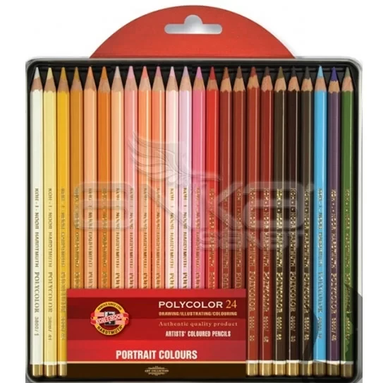 Koh-i-Noor Polycolor Kuru Boya Kalemi 24lü Set Portrait ürün görseli 1