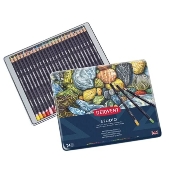 Derwent Studio Colour Pencil Kuru Boya Kalemi 24lü Set ürün görseli 1