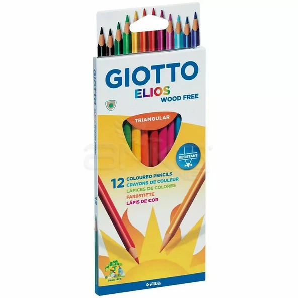 Giotto Elios Triangular 12li Ağaç İçermeyen Kuru Boya 275800 ürün görseli 1
