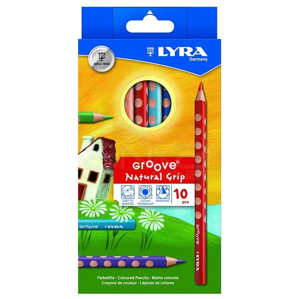 Lyra Groove Natural Grip 10lu Kuru Boya Seti L3811100 ürün görseli 1