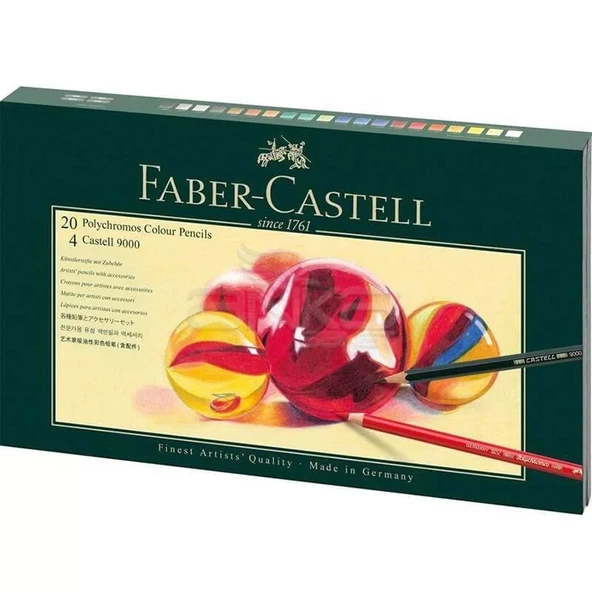 Faber Castell Polychromos Colour Pencils+Castell 9000 210051 ürün görseli 1