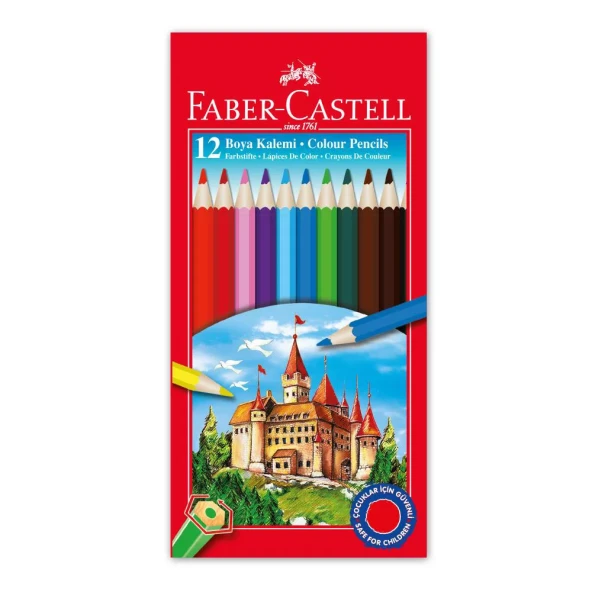 Faber Castell Kuru Boya Kalemi 12 Renk ürün görseli 1