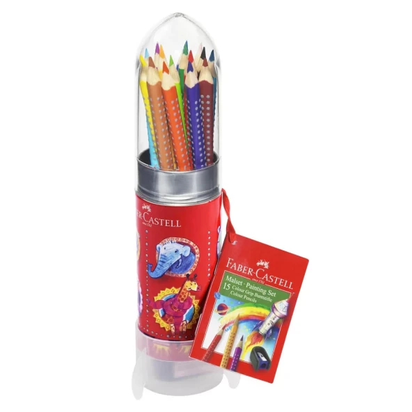Faber Castell Roket Grip Kuruboya Kalemi 15 Renk 112457 ürün görseli 1