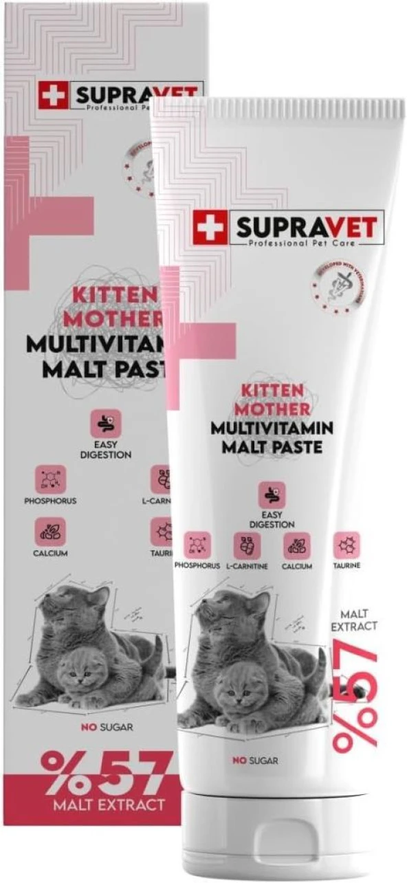 Supravet Kitten Mother Multi Vitamin Malt Paste 100 Gr. - Resim 2