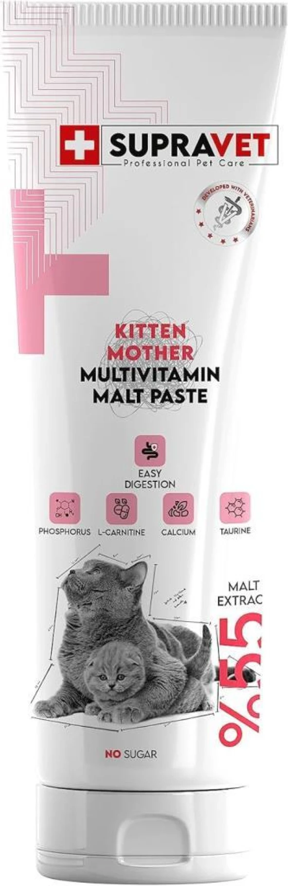 Supravet Kitten Mother Multi Vitamin Malt Paste 100 Gr. - Resim 3