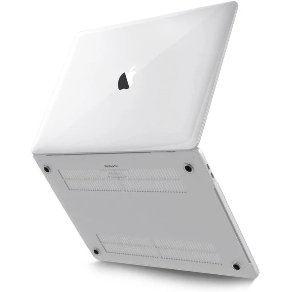 Newface Macbook Pro 13 2021 Uyumlu Premium Darbe Emici Buzlu Kapak - Şeffaf ürün görseli 1
