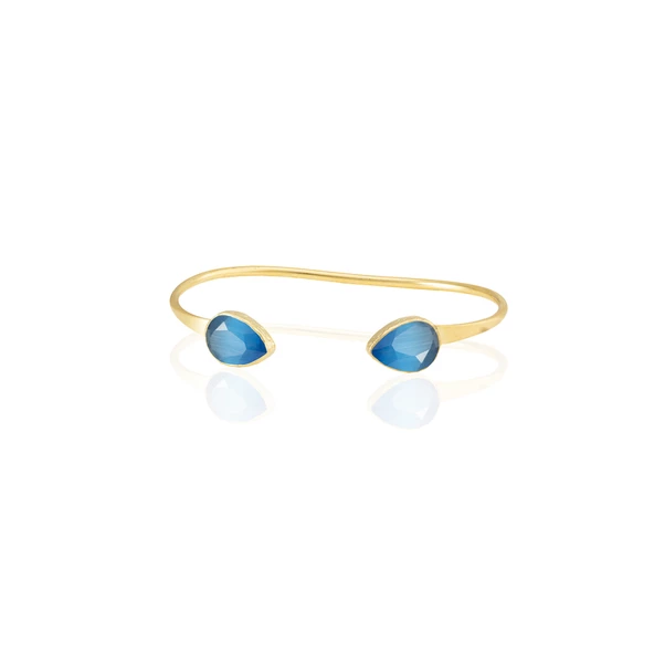 Kadir Jewellery 22 Ayar Altın Kaplama El İşçiliği Zirkon Taşlı Kadın Charm Bileklik ürün görseli 1