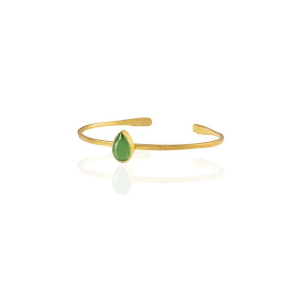 Kadir Jewellery Zirkon Taşlı Ayarlanabilir 22 Ayar Altın Kaplama Bilezik ürün görseli 1