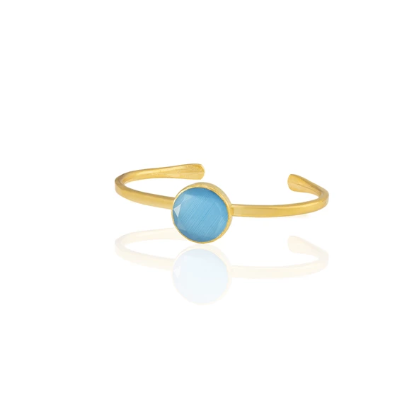 Kadir Jewellery Zirkon Taşlı Ayarlanabilir 22 Ayar Altın Kaplama Bilezik ürün görseli 1