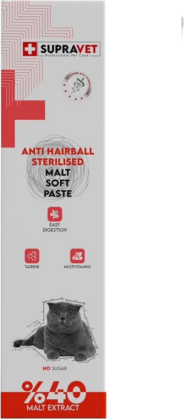 Supravet Anti Hairball Sterilised Malt Paste 100 Gr. ürün görseli 1