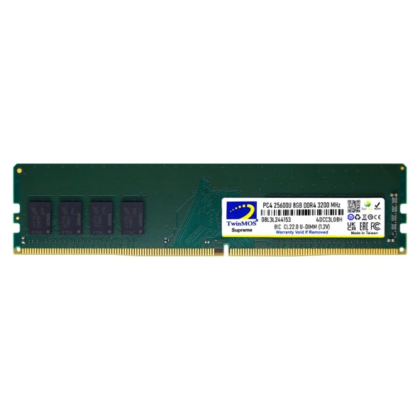 TwinMOS MDD48GB3200D 8GB DDR4 3200MHz CL22 Masaüstü Bellek ürün görseli 1