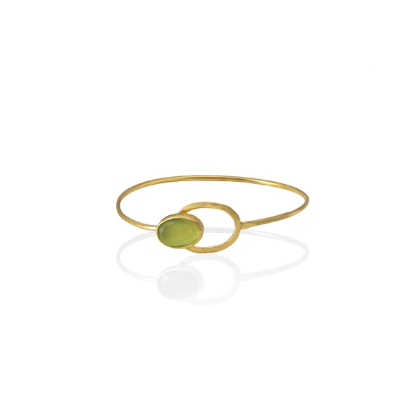 Kadir Jewellery 22 Ayar Altın Kaplama El İşçiliği Zirkon Taşlı Kadın Kelepçe Bilezik ürün görseli 1