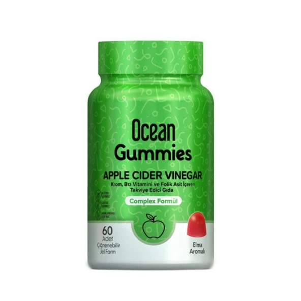 Ocean Gummies Apple Cider Vinegar 60 Çiğneme Form ürün görseli 1