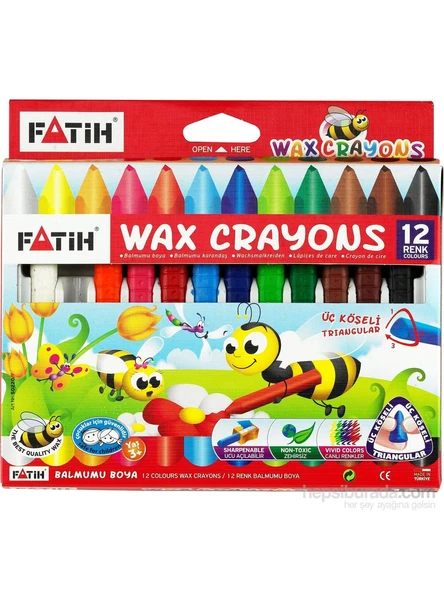 Fatih Wax Crayons Jumbo Mum Boya 12 Renk ürün görseli 1