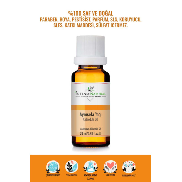 Aynısefa Çiçeği Yağı 20 ml %100 Saf ve Doğal Aynı Sefa Calendula Flower Oil ürün görseli 1