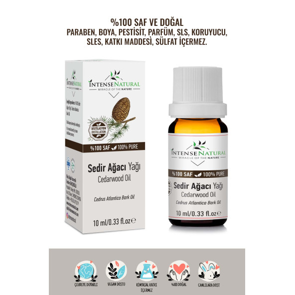 Sedir Ağacı Uçucu Yağı 10 ml %100 Saf ve Doğal Cedarwood Essential Oil ürün görseli 1