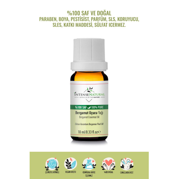 Bergamot Uçucu Yağı 10 ml %100 Bergamut Saf ve Doğal Bergamot Essential Oil ürün görseli 1