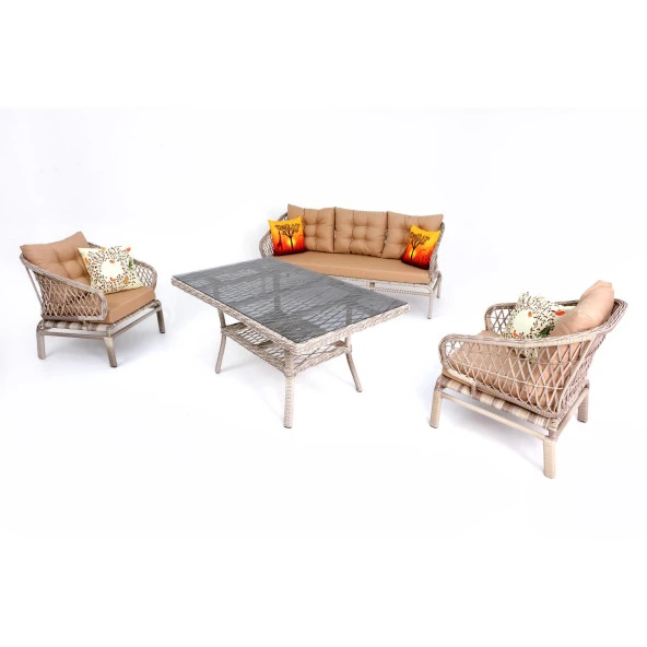 Serenity Üçlü Rattan Bahçe Balkon Oturma Grubu | Rehome ürün görseli 1