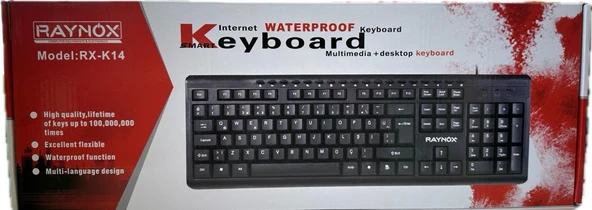 Raynox RX-K14 Kablolu Q Klavye Yüksek kalite Esnek Tasarım Multimedya Masaüstü Klavyesi ürün görseli 1