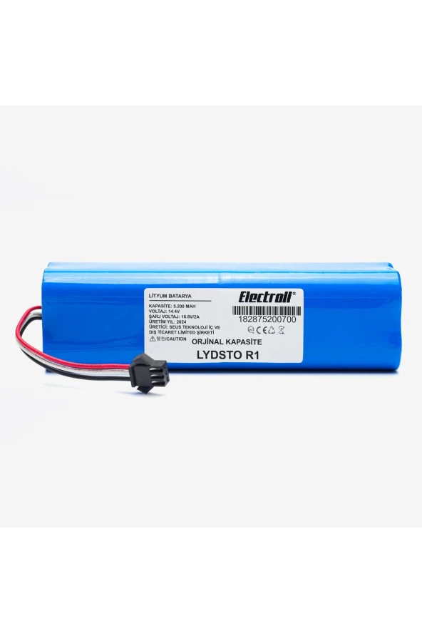 ELECTROLL Lydsto R1 Batarya (ORJİNAL KAPASİTE) 5.200mah Pil Akıllı Robot Süpürge Batarya Değişimiuyumlu ürün görseli 1