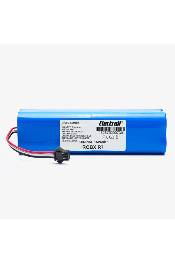 ELECTROLL Robx R7 Batarya (ORJİNAL KAPASİTE) 5.200mah Pil Akıllı Robot Süpürge Batarya Değişimi ürün görseli 1