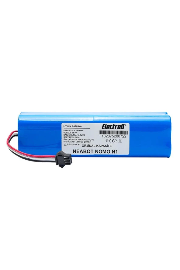 ELECTROLL Neabot Nomo N1 Batarya (ORJİNAL KAPASİTE) 5200mah Pil Akıllı Robot Süpürge Batarya Değişimi ürün görseli 1