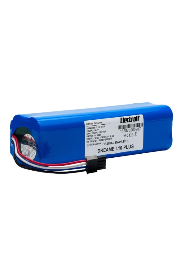 ELECTROLL Dreame L10 Plus Batarya (ORJİNAL KAPASİTE) Uyumlu 5200mah Pil Robot Süpürge Batarya Değişimi ürün görseli 1