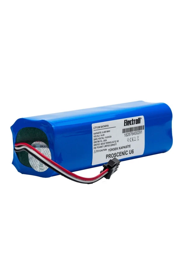 ELECTROLL Proscenic U6 Batarya (YÜKSEK KAPASİTE) 6400mah Pil Akıllı Robot Süpürge Batarya Değişimi ürün görseli 1