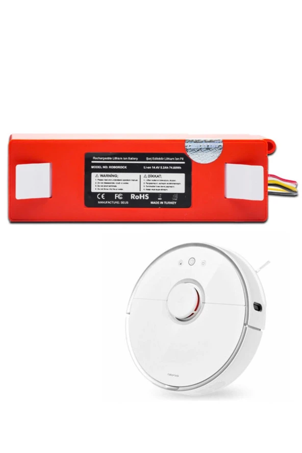ELECTROLL Roborock S50 Batarya Kutulu (ORJİNAL KAPASİTE) 5200mah Pil Akıllı Robot Süpürge Batarya Değişimi ürün görseli 1